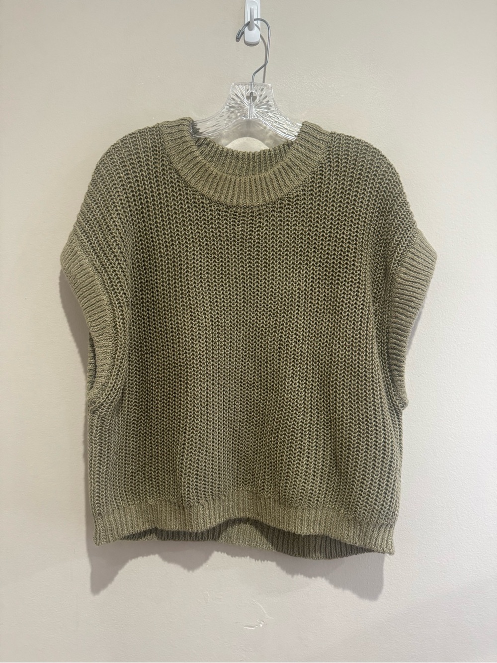 Apiece Apart Olive Green Knit Sleeveless Sweater - Picture 1 of 4